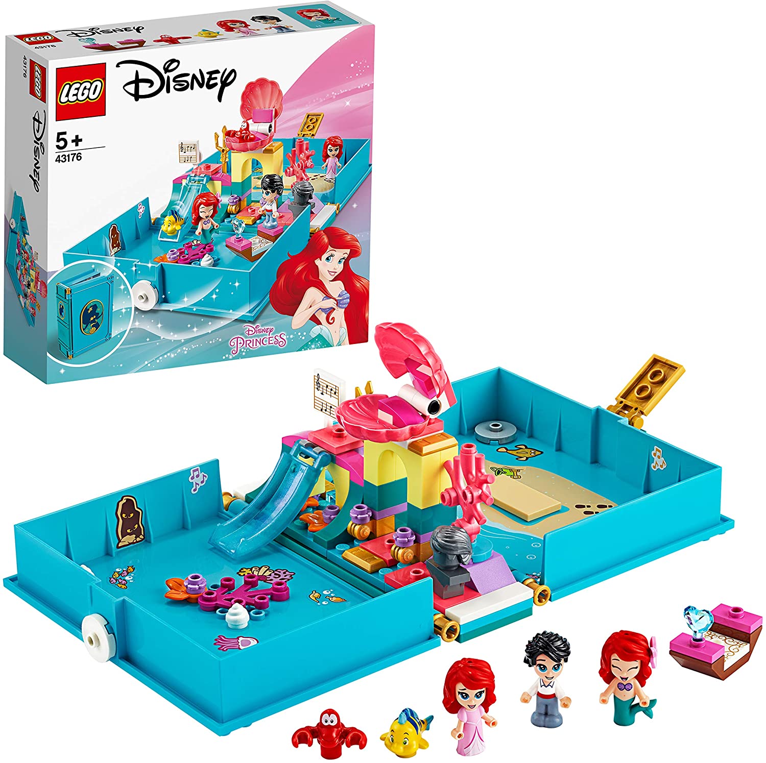 Lego Disney Princess Arial Tale Bok Aventyrsspel Med Lite Sjojungfru Arieeller Barbar Mini Playbook Radiostyrd Bil